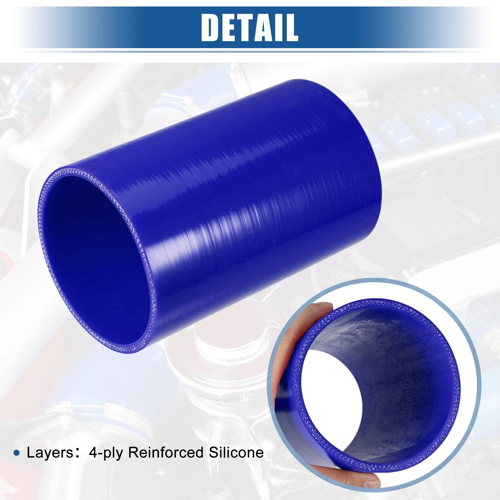 3.5" ID 6" Length Silicone Reducer Hose for Intercooler (Universal)