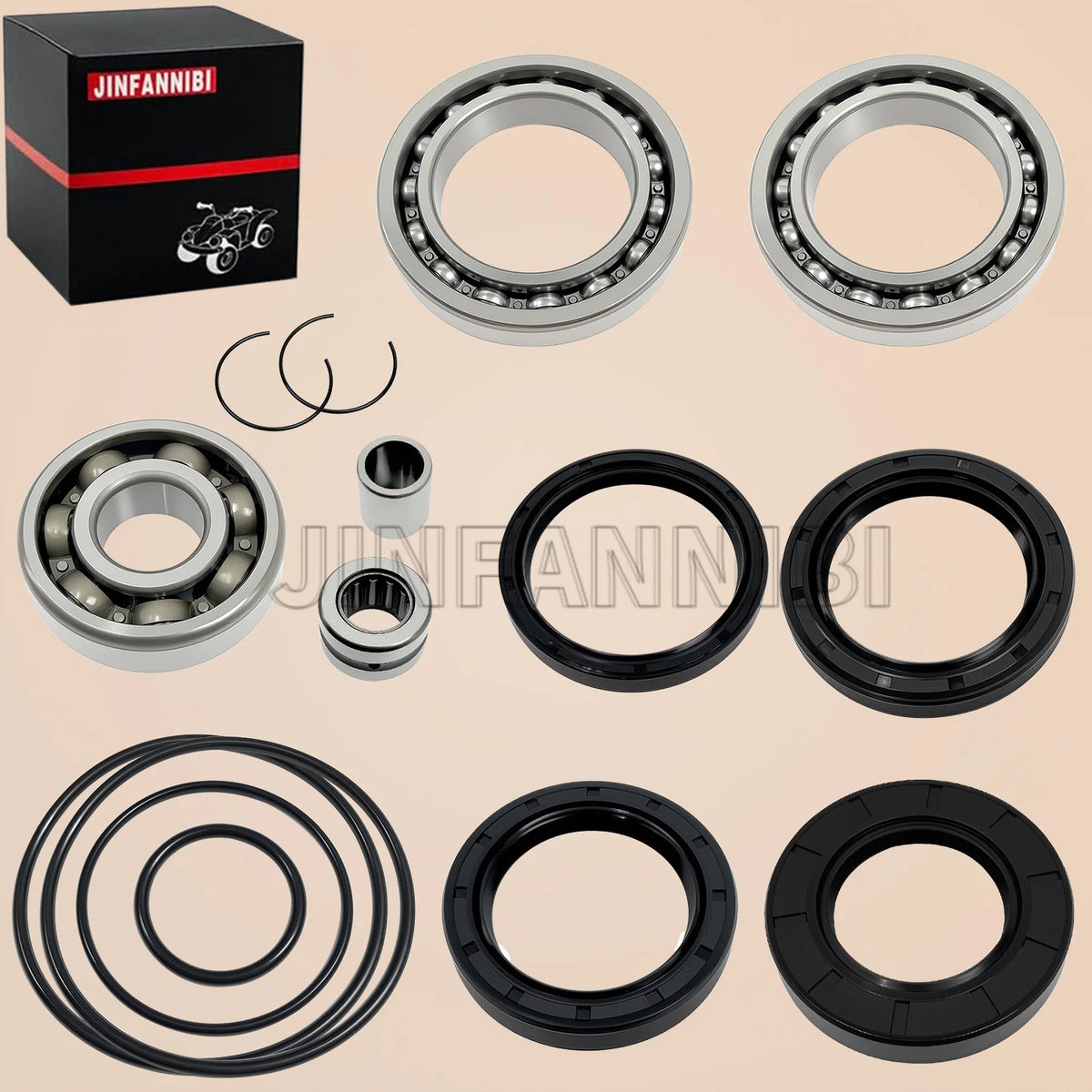Rear Differential Bearings Seals Kit for Honda FourTrax 300 TRX300 FW (1988–2000)