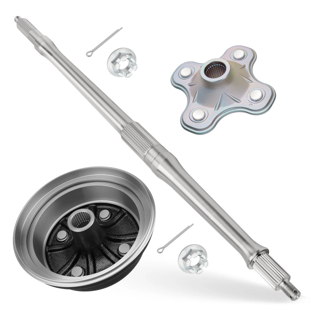 Rear Axle Shaft & Brake Drum & Wheel Hub for Yamaha Big Bear 350 (1987–1999)