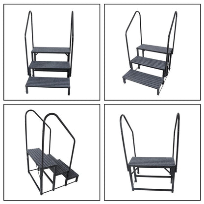 3 Tier Heavy Duty Steel Mobile Home Steps for RV