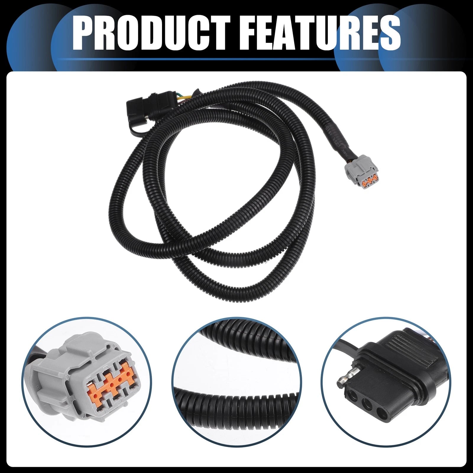 Trailer Wiring Harness 4 Way Flat Replacement for Nissan Frontier (2005–2022)