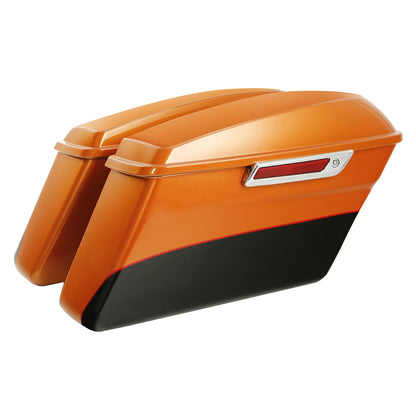 Hard Saddlebags for Harley Road Glide (2014–2024) Amber Whiskey/Vivid Black