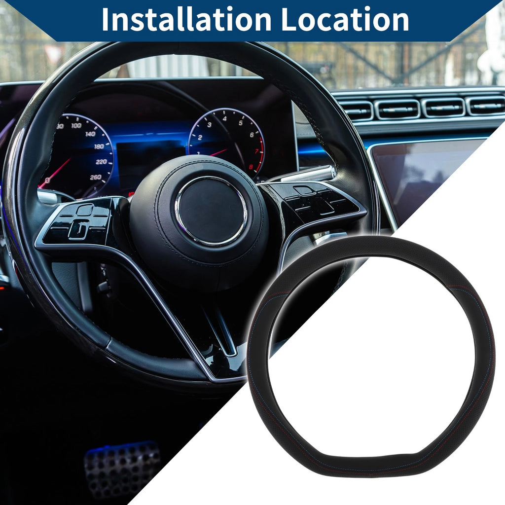Rubber Steering Wheel Cover for Universal Fit (14.96")