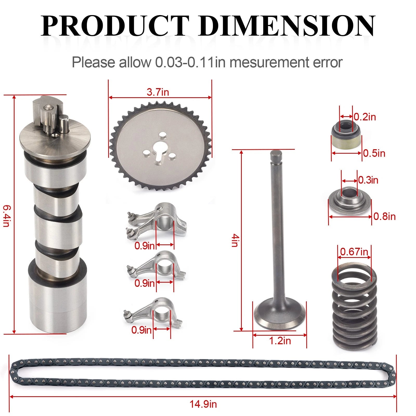 Camshaft & Rocker Arms Gasket Valve Kit for Polaris Xpedition 425 (2000–2002)