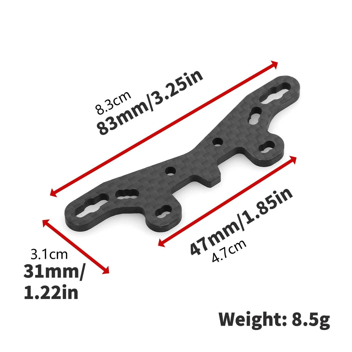 Carbon Fiber Front Damper Stay for Tamiya TT02S/SR (54632)