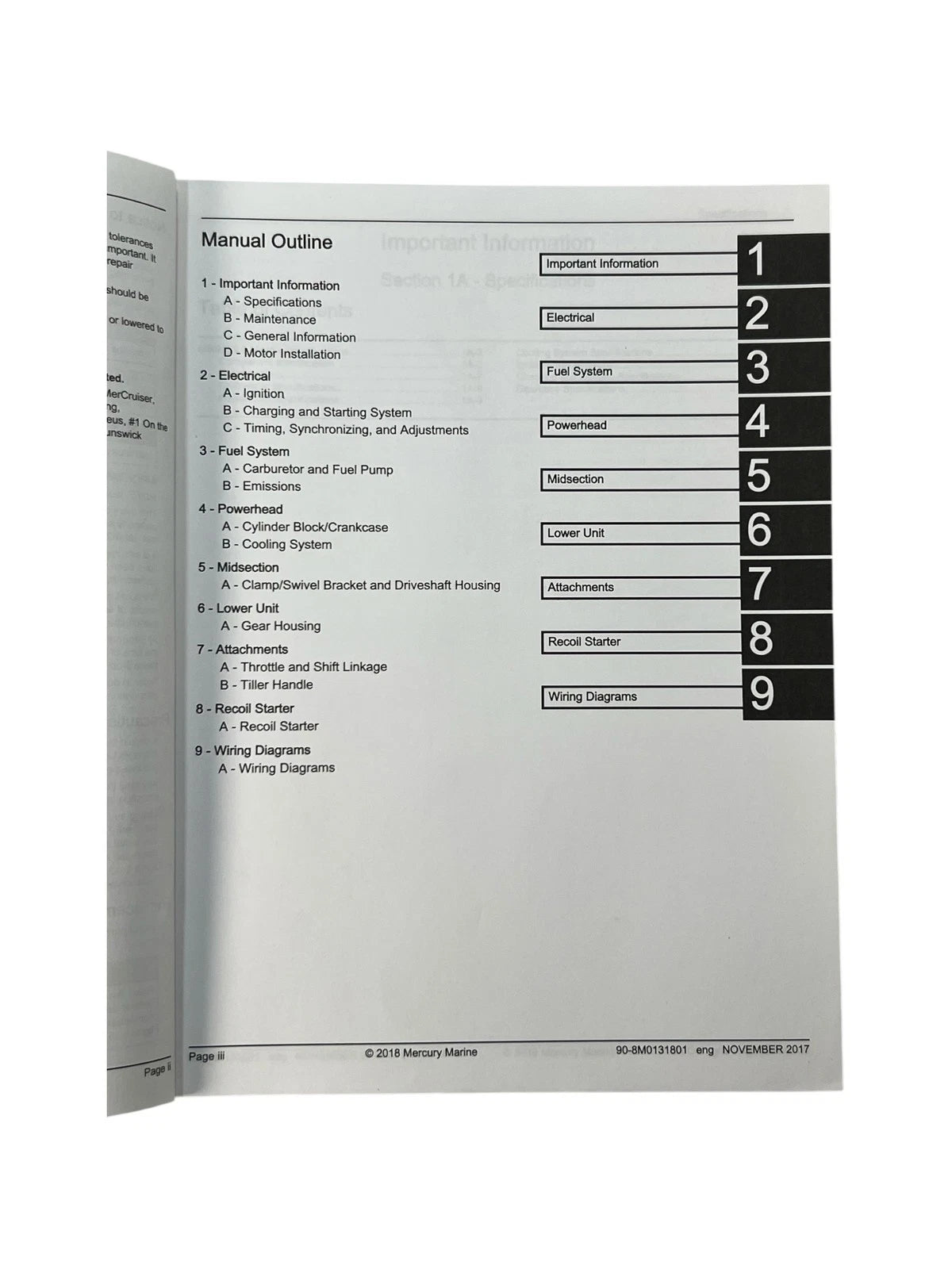 Outboard Service Manual for Mercury 6/8/9.8/9.9 HP (90-8M0131801)