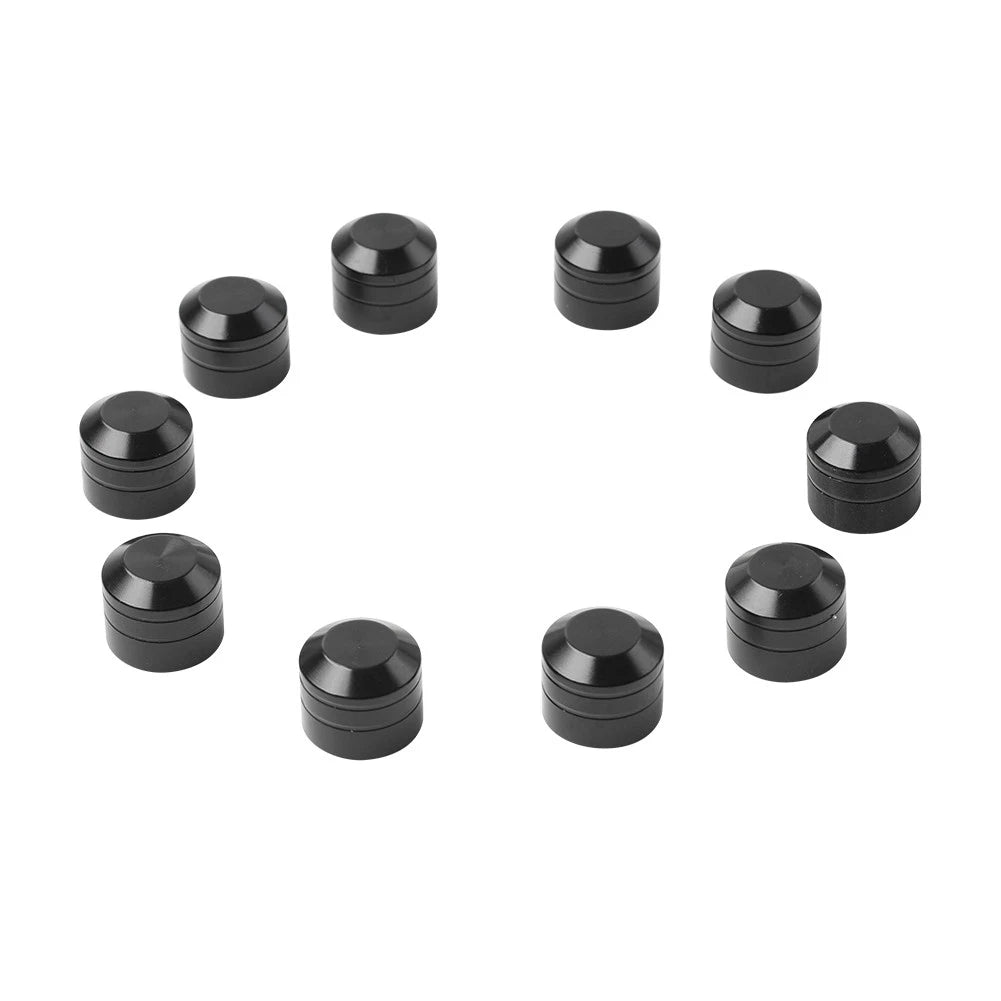 10X Engine Cover Bolts Screw Caps CNC Black for Harley Touring Electra Glide Dyna