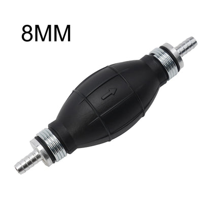 Hand Pump Bulb for Motorcycles - One-Way Valve, Black