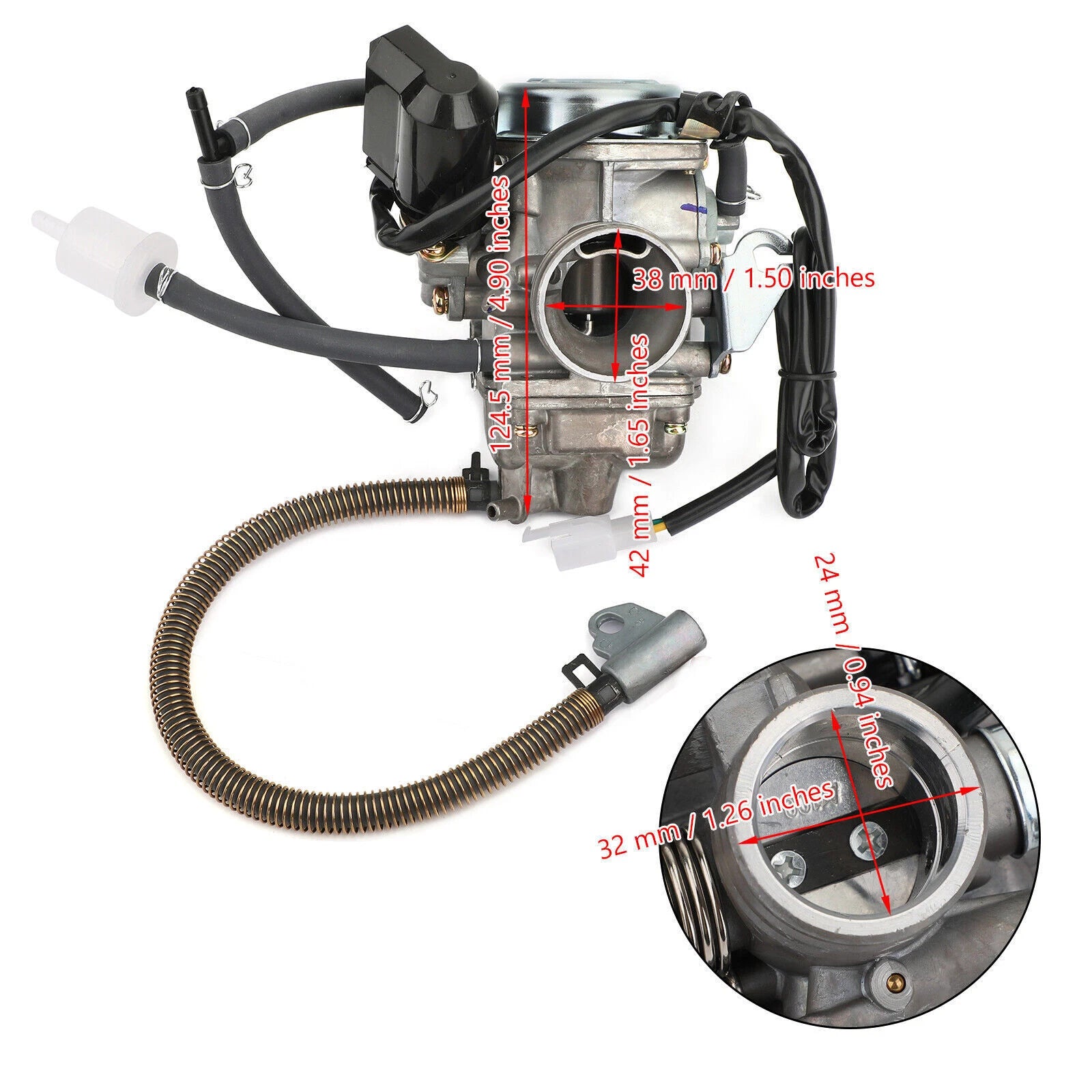 Carburetor for GY6 125 150cc Scooter ATV (Kazuma Baja Kymco Taotao SunL)