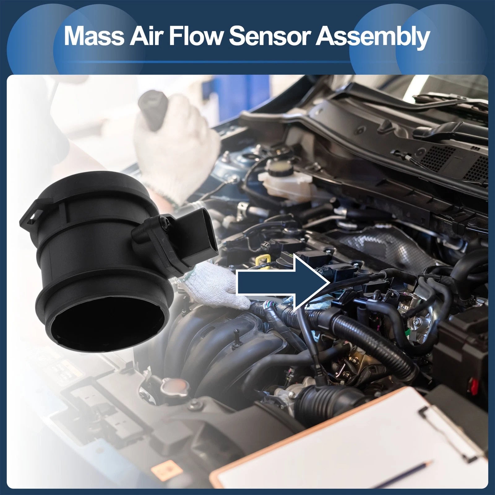 Mass Air Flow Sensor Assembly No. 078906461BX for Audi A4 (2007–2016)