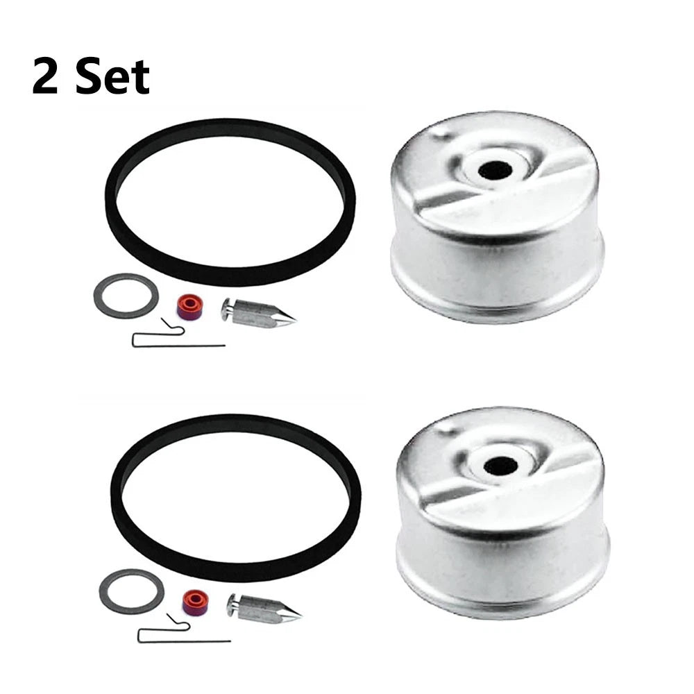 Set of 2 Carburetor Float Bowl Needle & Seat Gasket Kit for Tecumseh (N/A)