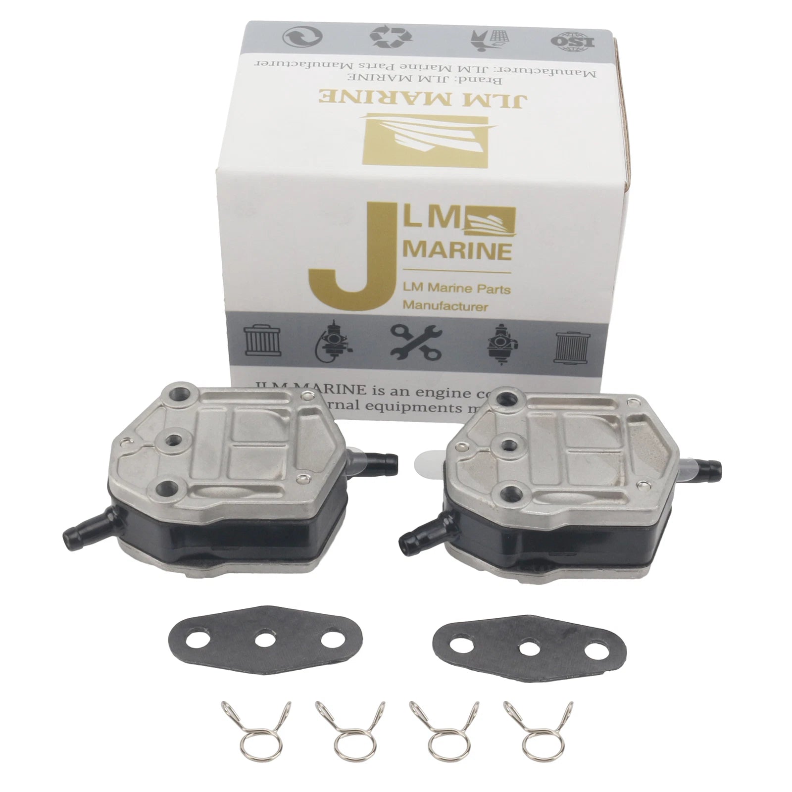 2X Fuel Pumps & Gaskets Kit for Nissan Tohatsu 2 Stroke 25-70 HP