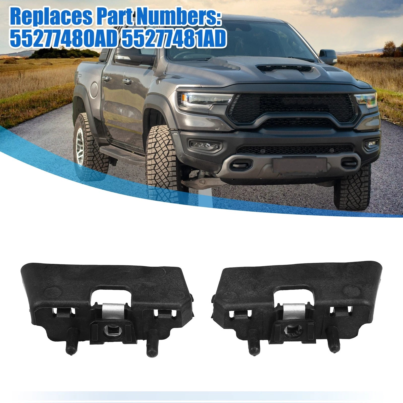 Front Bumper Bracket Pair Left Right Replacement for Ram 1500 (2019–2024)