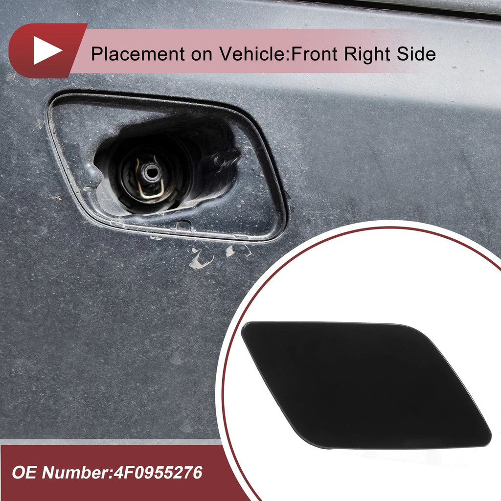 Front Right Washer Nozzle Cover Cap for Audi A6 (2005–2008) Black