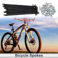 Bicycle Spokes Nipple Set 45 Steel 13G 110mm Black Universal (Universal)