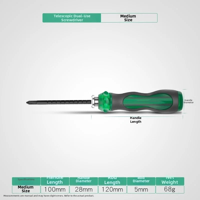 3-Piece Slotted Ratchet Dual Head Screwdriver Set for DIY Repairs