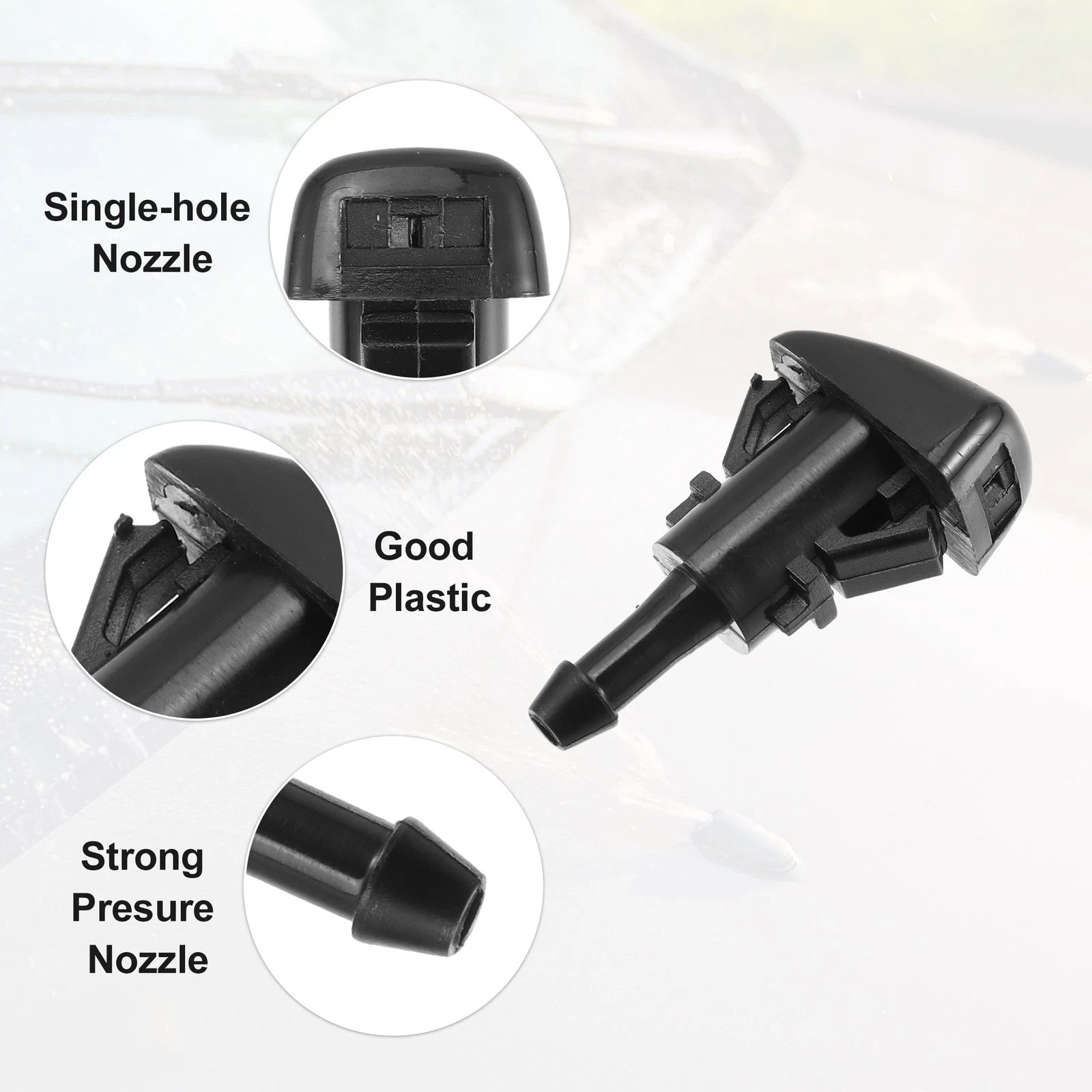 8pcs Windshield Washer Nozzle Wiper Spray Jet for Dodge Caliber (2007–2012)