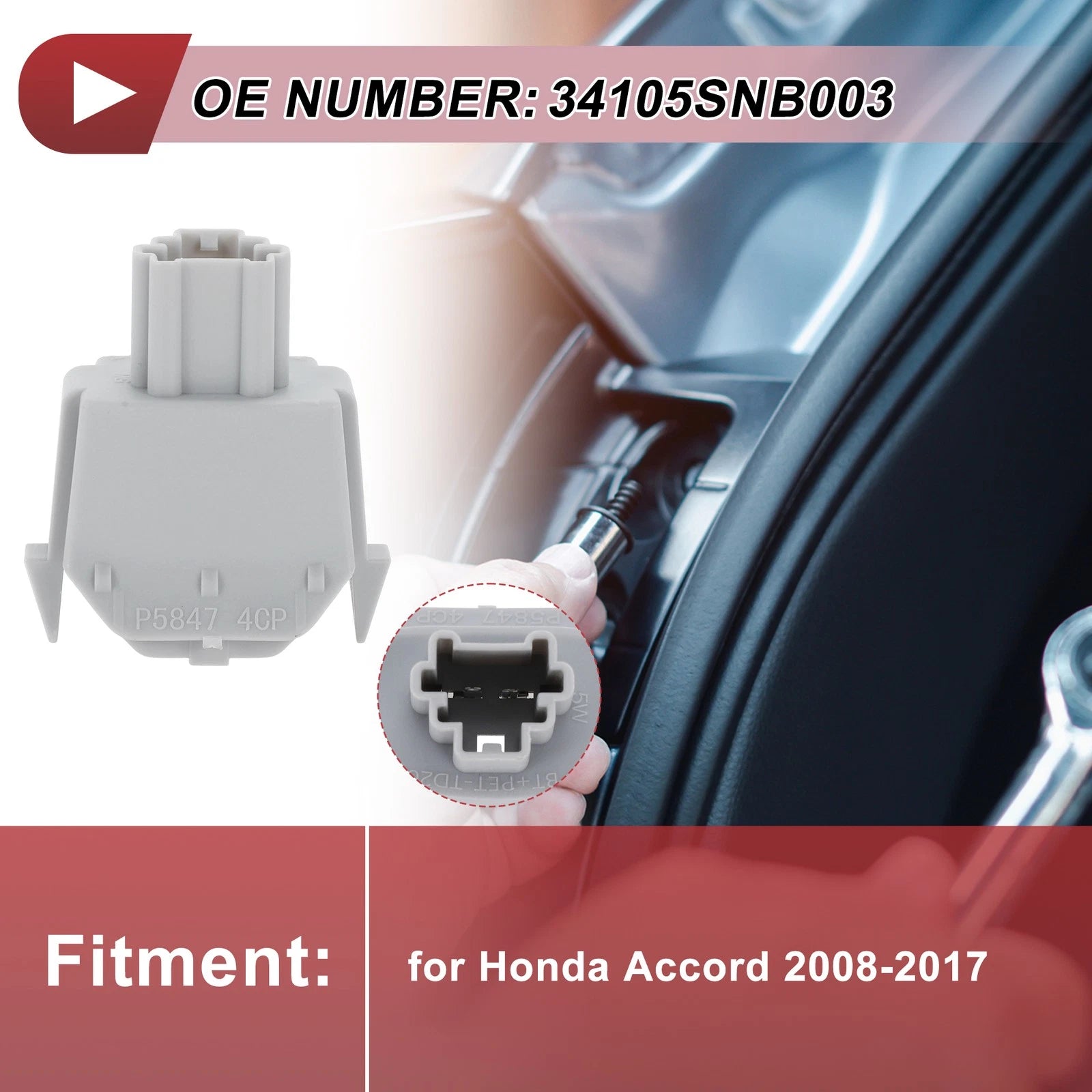 License Plate Light Socket Replacement for Honda Accord (2008–2017)