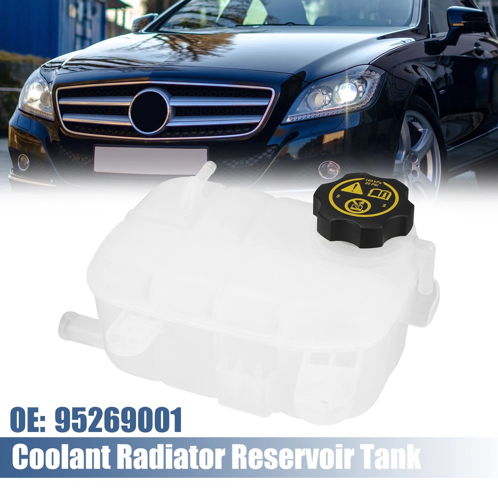 Coolant Reservoir Tank Set with Cap Replacement for Buick (2000–2010)