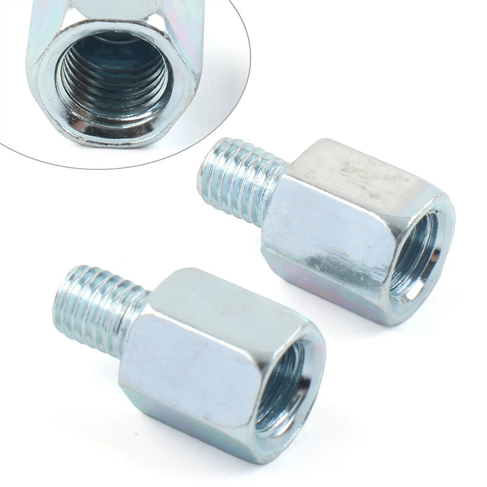 2X Mirror Adapter Bolts for Motorcycle (10mm to 8mm)