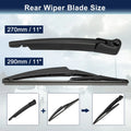 Rear Windshield Wiper Blade Arm Set for Mini Cooper R53 (2002–2006)
