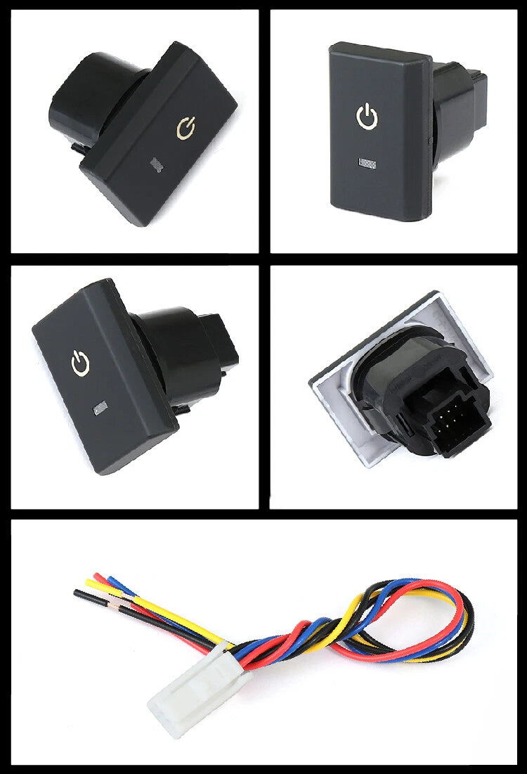1x Black LED Dashboard Display Right Switch Button for Ford Transit Custom (2012–2017)