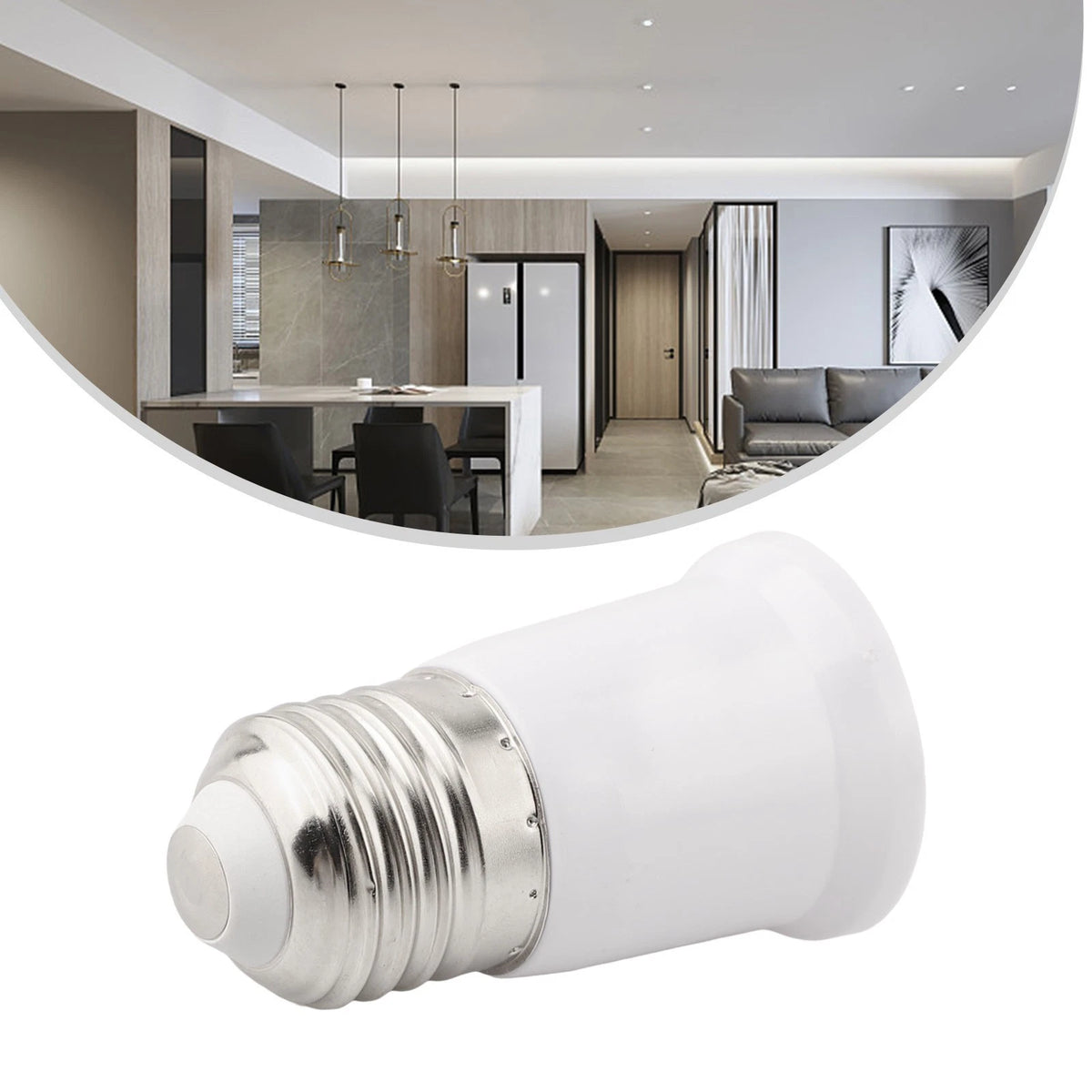 E26/E27 Light Bulb Socket Extender for Brighter Room (3cm Extension)