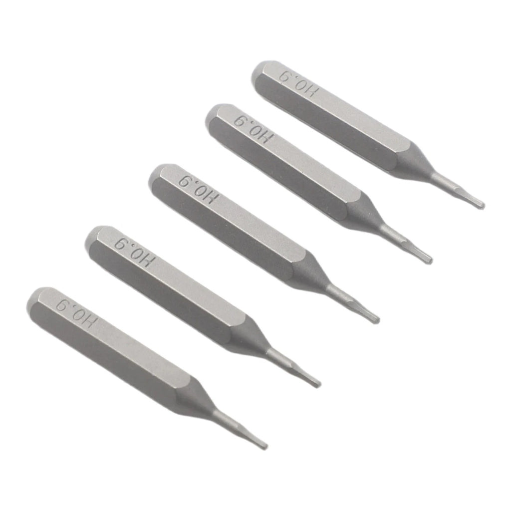 5Pcs Hex Screwdriver Bit Set - 28mm Length, Silver Steel