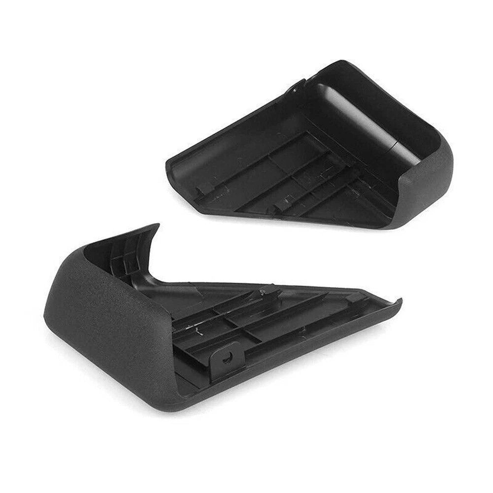Set of 2 Rear Side Pedal End Covers for Ford F150 (2015–2022) ABS Black