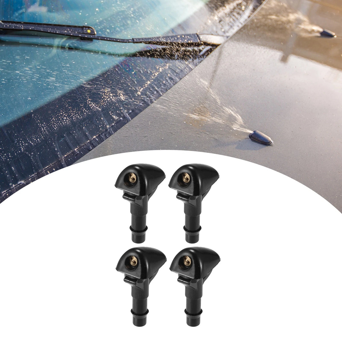 Set of 4 Windshield Wiper Washer Nozzle Spray Jet for Nissan Frontier