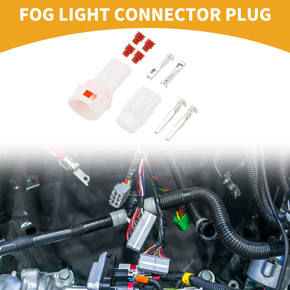 2 Pin Fog Light Connector Plug for Yamaha (1 Set)