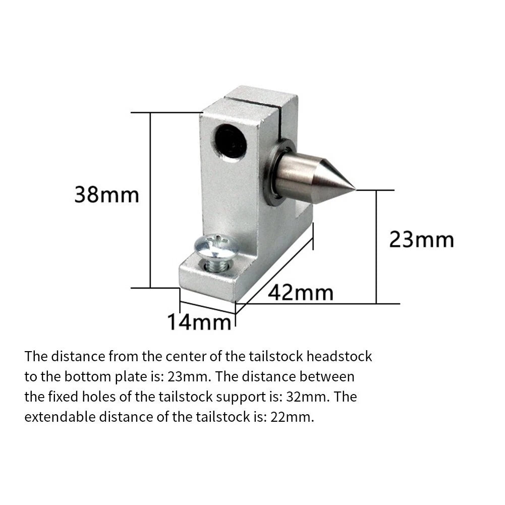 Metal Tailstock Thimble for Mini Lathe (42x14x38mm)