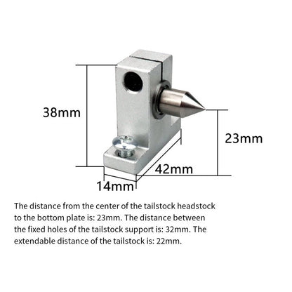 Metal Tailstock Thimble for Mini Lathe (42x14x38mm)