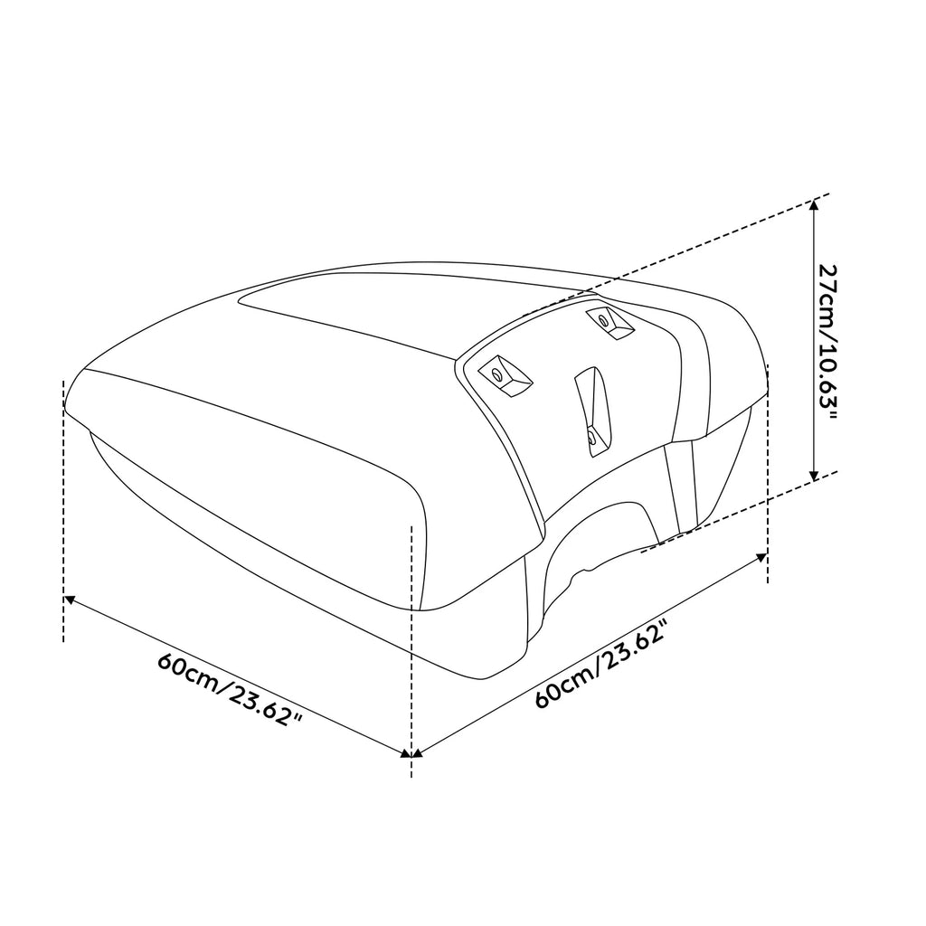 Low Profile Trunk Backrest Mount Rack for Indian Chieftain (2014–2025)