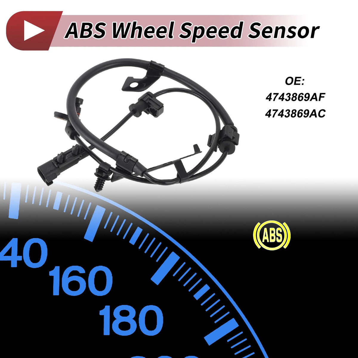 ABS Wheel Speed Sensor Replacement for Dodge Journey (2009–2020) Rear Left