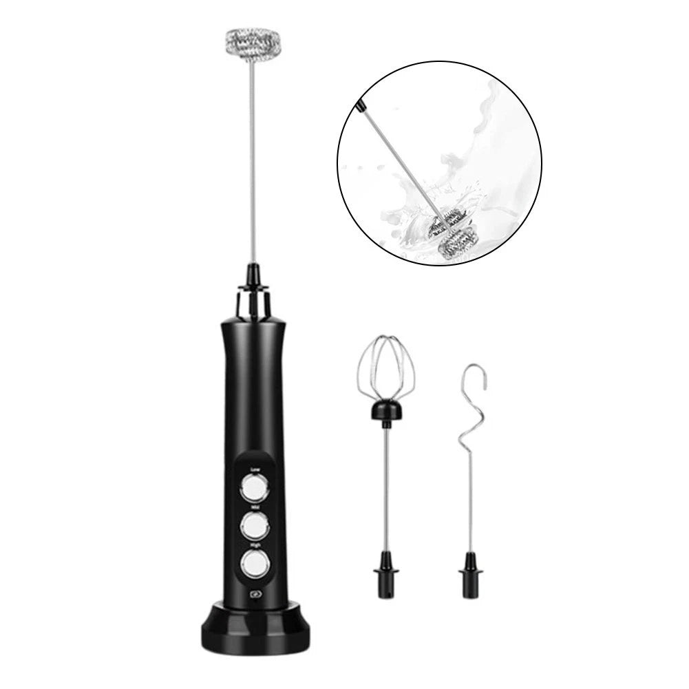 Electric Milk Foam Maker for Lattes (USB, 3 Speed Options)