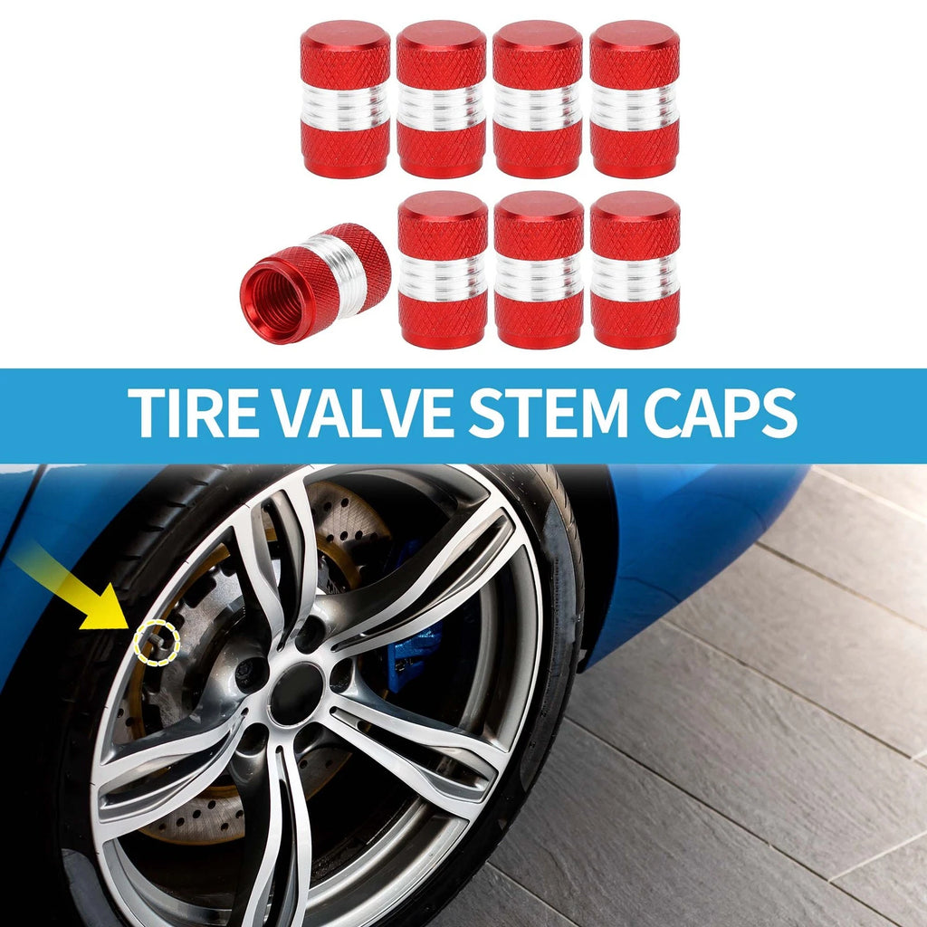 Valve Stem Caps 10x16mm Replacement for Car SUV Bike RV (8 Pack)