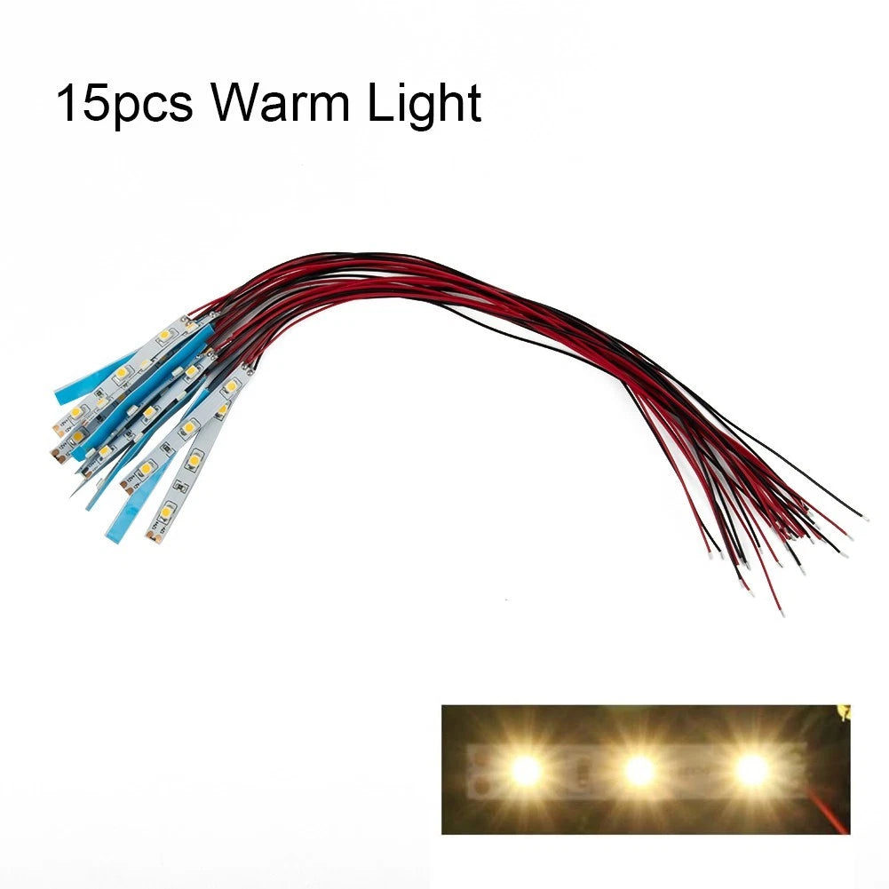 Set of 10 LED Light Strips with Cable 20cm Long