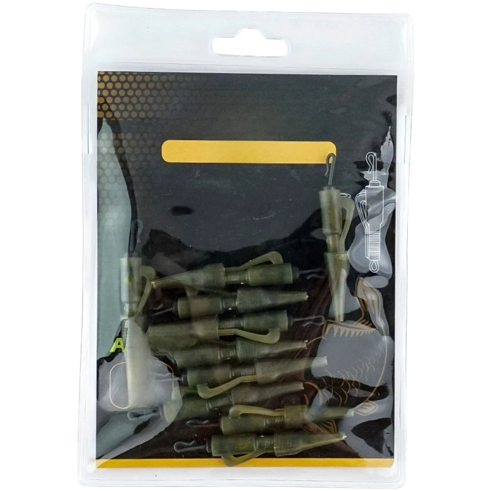 10PCS Fishing Sinker Clips with Swivel for Carp Rigging