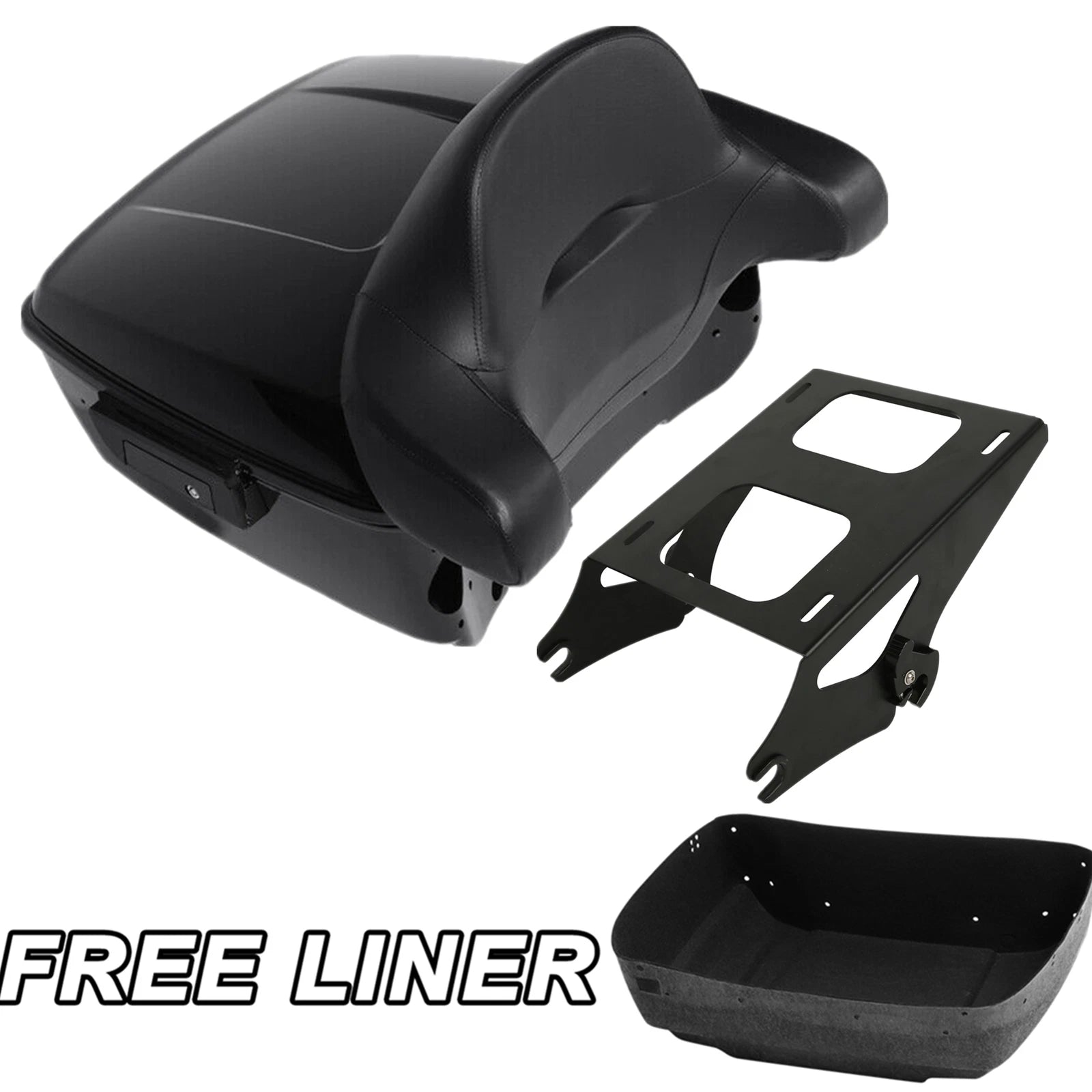 Trunk Backrest Pad Mount Rack for Harley Touring Road King (2014–2023)