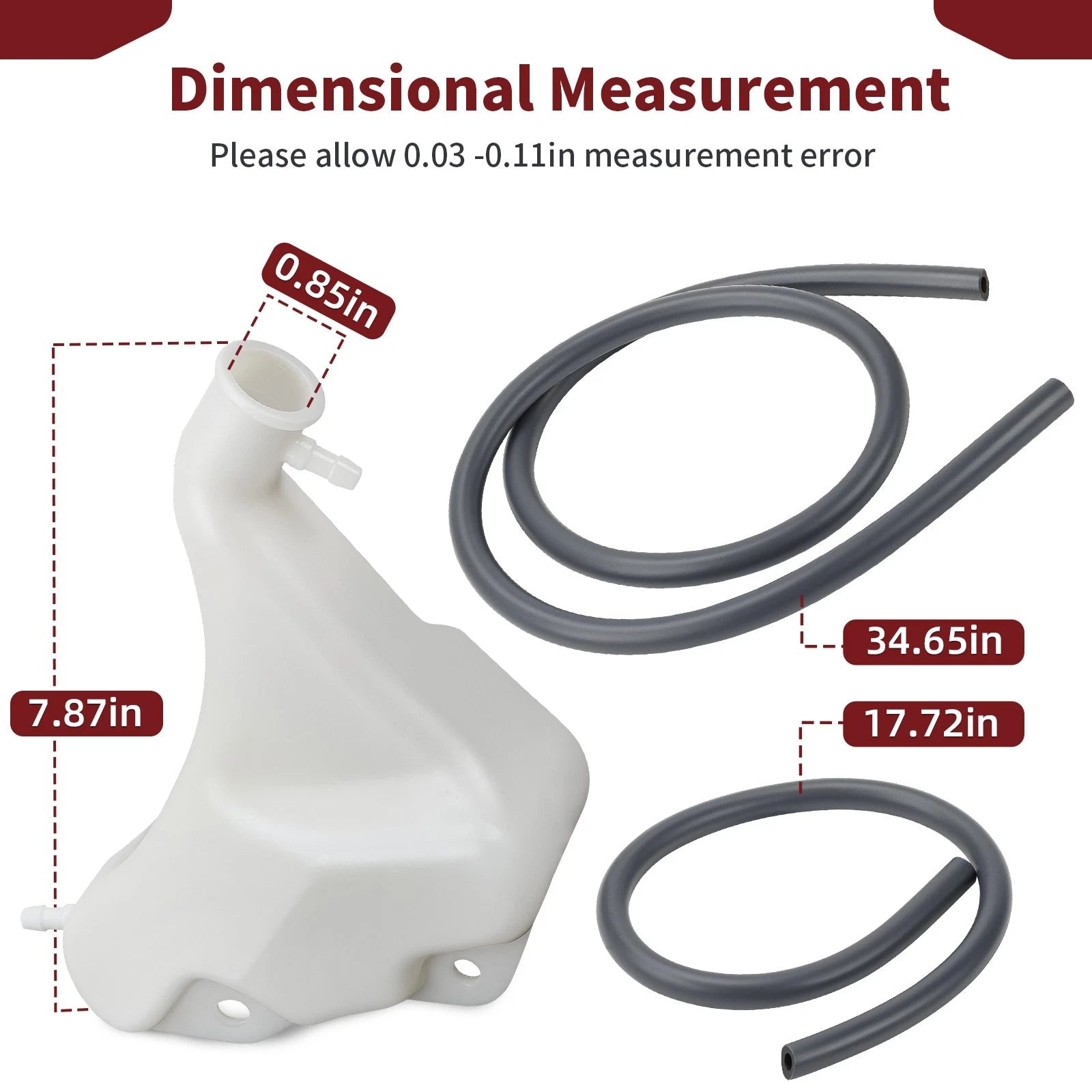 Coolant Radiator Tank Reservoir with Cap for Yamaha Grizzly 660 (2002–2008) 5KM-21871-00-00
