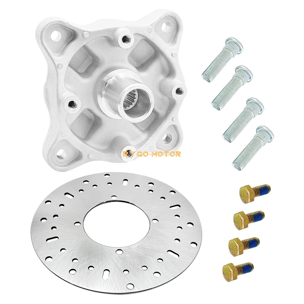Front Wheel Hub & Studs & Brake Rotor Kit for Polaris Scrambler 500 (2010–2012)