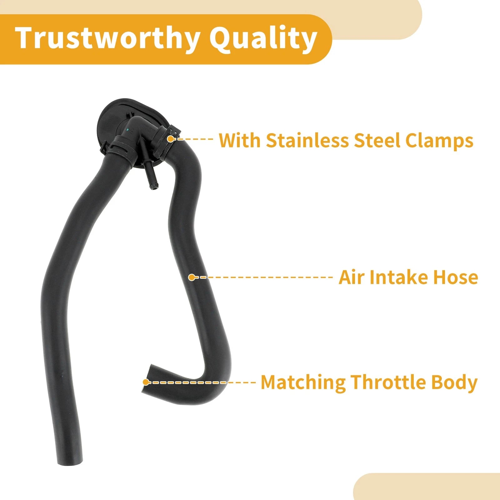 Engine Air Intake Hose Replacement for Mercedes-Benz W222 S Class V6 V8 (2014–2019)