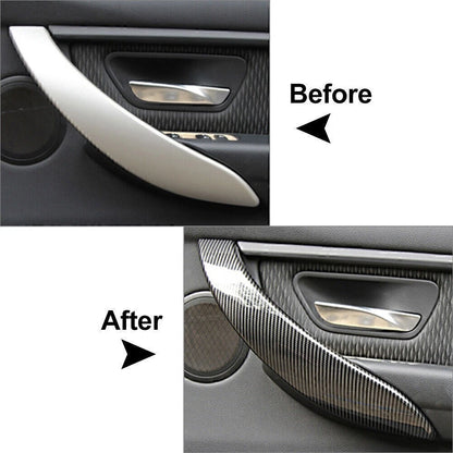 Glossy BLK 1x Right Inner Door Handle Panel Cover Trim For BMW 3 4 Series 3GT