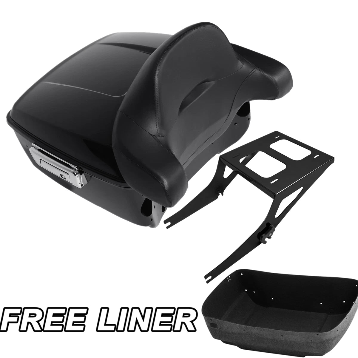 Trunk Backrest Pad for Harley Fat Boy FLST (2008–2016) Black