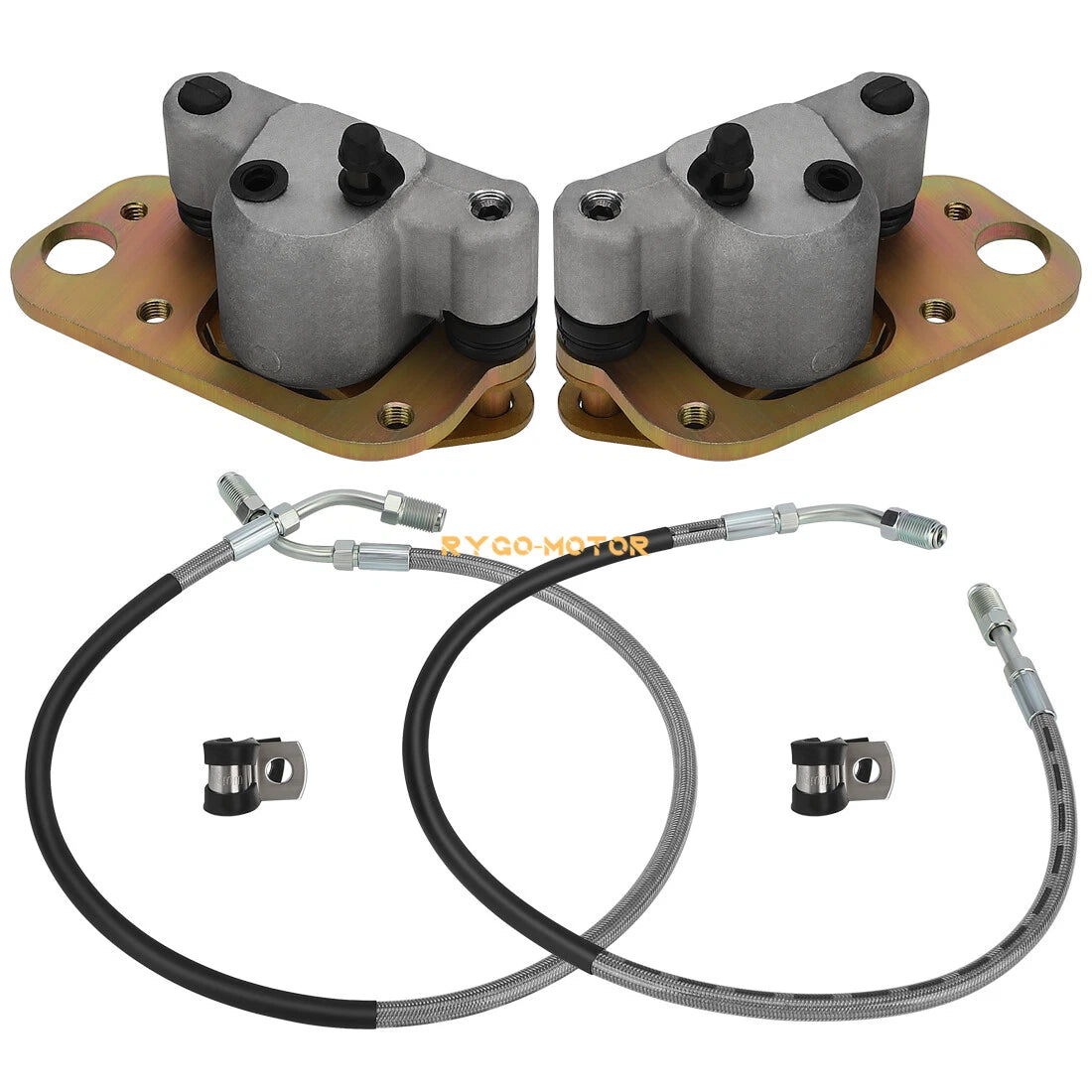 Front Brake Calipers & Hose Lines for Polaris Trail Blazer 250, Trail Boss 325 (1999–2006)