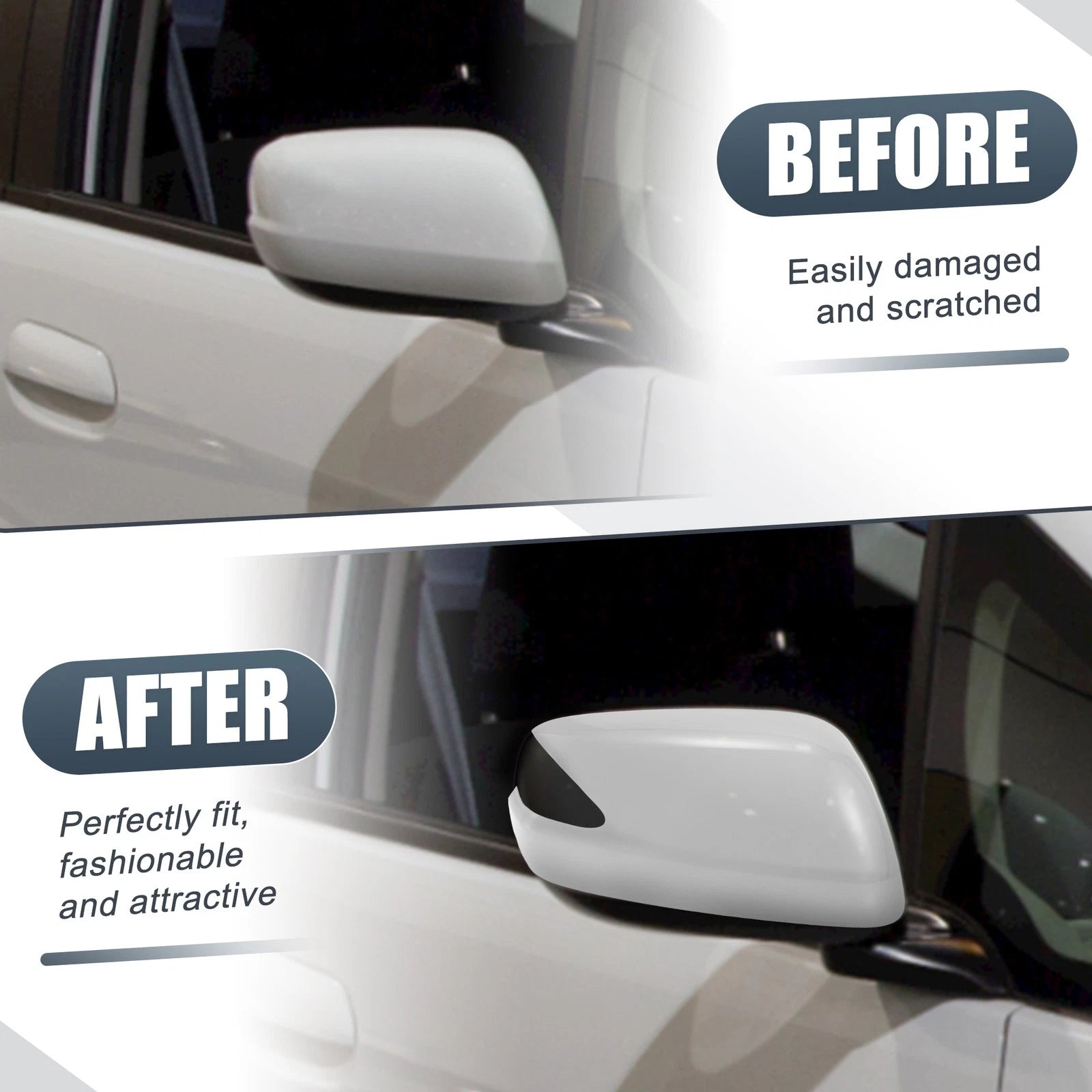 Right Side Mirror Cover Cap Replacement for Honda Fit (2009–2013)