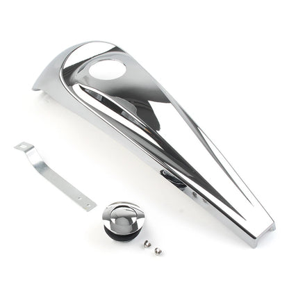 Chrome Dash Fuel Console Cover + Gas Tank Cap for Harley Touring (2008–2022)
