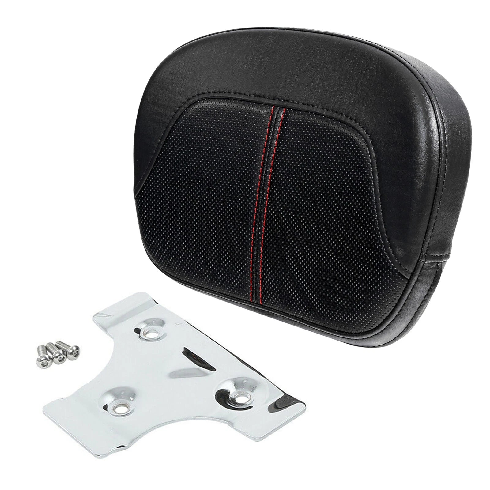 Black Passenger Backrest Pad for Harley Touring (1994–2023)
