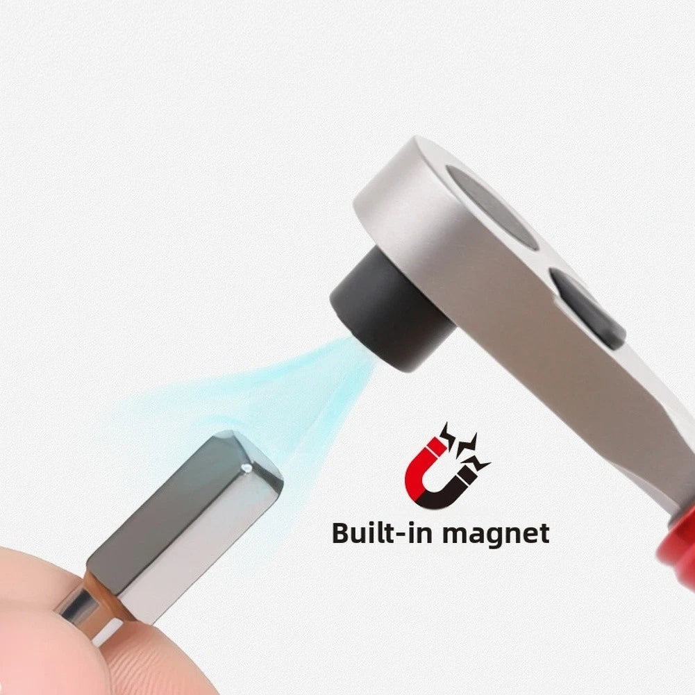 1/4 in Ratchet Wrench for Universal Use (Keychain Attachment, Bit Compatible)